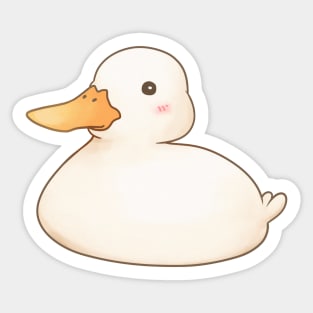 Cute White Duck Sticker